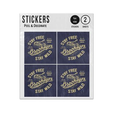 Picture of Stay Free Stay Wild Brooklyn Dinosaur Sticker Sheets Twin Pack