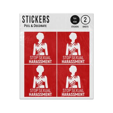 Picture of Stop Sexual Harassment Gender Equality Hands On Body Sticker Sheets Twin Pack
