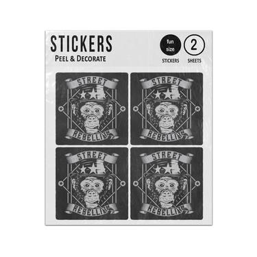 Picture of Street Rebellion Monkey Top Hat Sticker Sheets Twin Pack