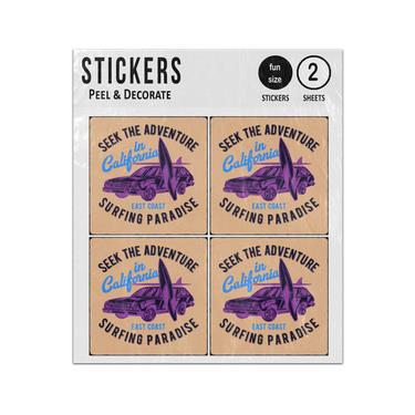 Picture of Surfing Paradise California Seek Adventure Sticker Sheets Twin Pack