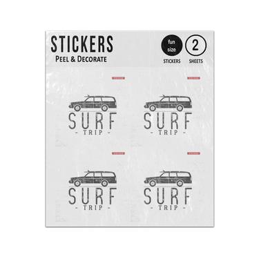 Picture of Surf Trip Retro Estate Car Surfboard Sticker Sheets Twin Pack