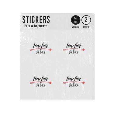Picture of Teacher Vibes School Quote Sticker Sheets Twin Pack