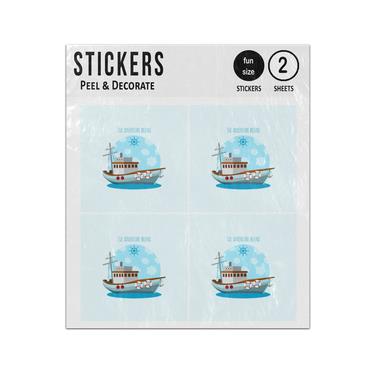 Picture of The Adventure Begins Sailing Boat Sticker Sheets Twin Pack