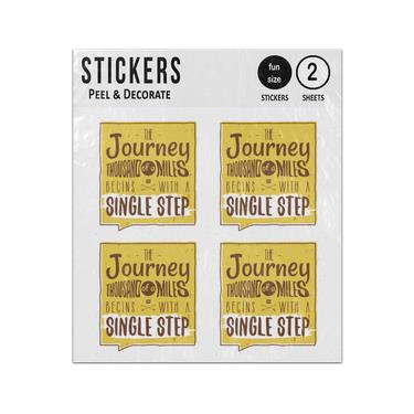 Picture of The Journey Of A Thousand Miles Begins With A Single Step Sticker Sheets Twin Pack