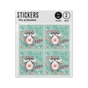 Picture of The Love Of My Life Raccoon Sticker Sheets Twin Pack