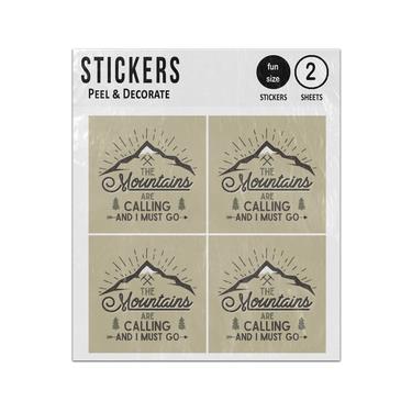 Picture of The Mountains Are Calling I Must Go Sticker Sheets Twin Pack