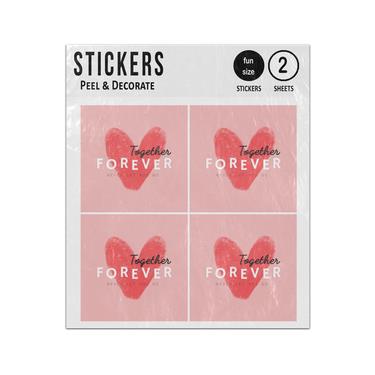 Picture of Together Forever Never Let You Go Love Heart Sticker Sheets Twin Pack