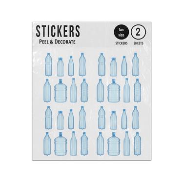 Picture of Transparent Plastic Watter Bottle Illustration Collection Sticker Sheets Twin Pack