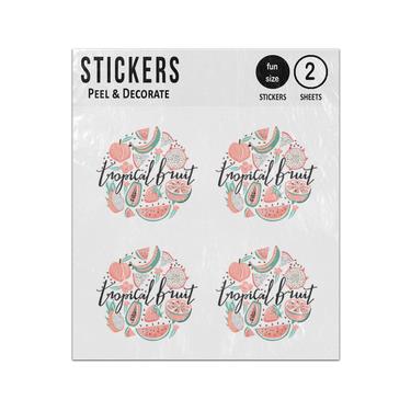 Picture of Tropical Fruit Peach Banana Melon Orange Collection Sticker Sheets Twin Pack
