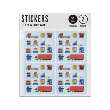 Picture of Truck Lorries Motor Vehicle Set Collection Sticker Sheets Twin Pack