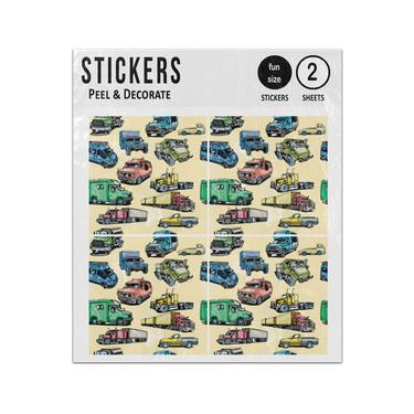 Picture of Trucks Lorries Vans Motor Vehicles Set Sticker Sheets Twin Pack