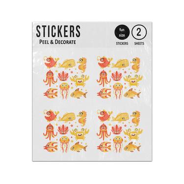 Picture of Underwater Animal World Doodles Sticker Sheets Twin Pack