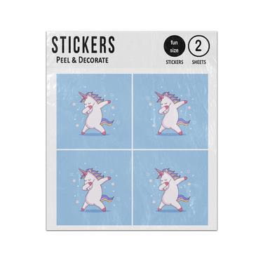 Picture of Unicorn Dab Dabbing Sticker Sheets Twin Pack