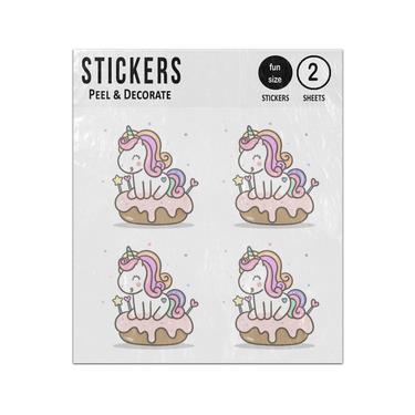 Picture of Unicorn Sitting On Cake Sticker Sheets Twin Pack