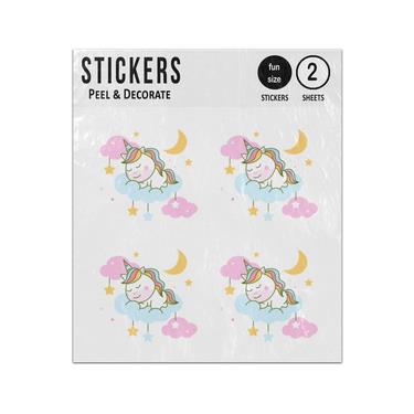 Picture of Unicorn Sleeping On A Cloud Sticker Sheets Twin Pack