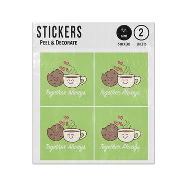 Picture of Together Always Tea With Biscuits Love Hearts Sticker Sheets Twin Pack