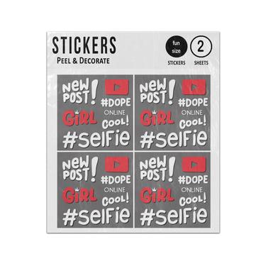 Picture of Video Social Networking Quotes Hashtag Collection Sticker Sheets Twin Pack