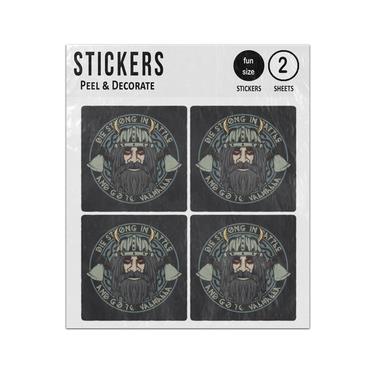 Picture of Viking Die Strong In Battle And Go To Valhalla Sticker Sheets Twin Pack
