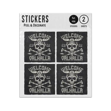Picture of Viking Skull Welsome To Valhalla Sticker Sheets Twin Pack