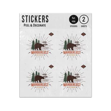 Picture of Wanderlust American Heritage Wild Territory Bear Sticker Sheets Twin Pack