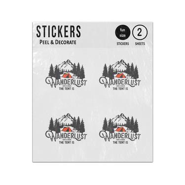 Picture of Wanderlust Home Is Where The Tent Is Sticker Sheets Twin Pack
