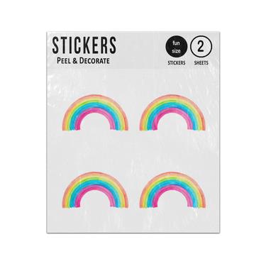 Picture of Watercolor Rainbow Painting Sticker Sheets Twin Pack