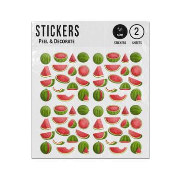 Picture of Watermelon Nutrients Juicy Healthy Fruit Set Sticker Sheets Twin Pack