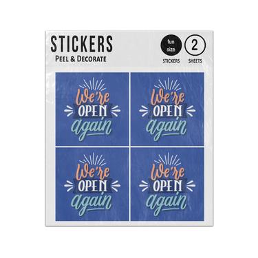 Picture of We Are Open Again Lettering Message Sticker Sheets Twin Pack