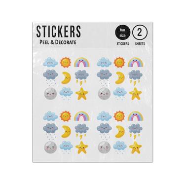 Picture of Weather Cartoon Elements Collection Sticker Sheets Twin Pack