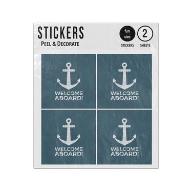 Picture of Welcome Board Sailor Anchor Nautical Logo Sticker Sheets Twin Pack