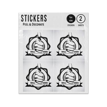 Picture of Well Done Good Job Thumbs Up Silhouette Sticker Sheets Twin Pack
