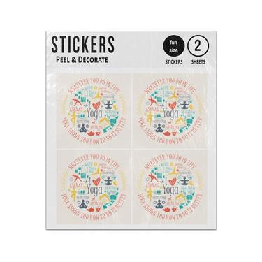 Picture of Whatever You Do In Life Yoga Shows Better How To Do It Sticker Sheets Twin Pack