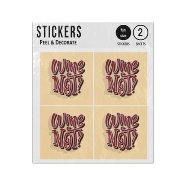 Picture of Wine Not Question Mark Lettering Sticker Sheets Twin Pack
