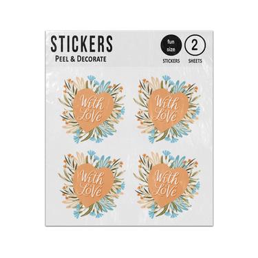 Picture of With Love Heart Flowers Sticker Sheets Twin Pack