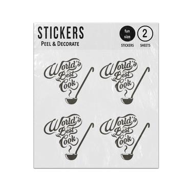 Picture of Worlds Best Cook Soup Ladle Sticker Sheets Twin Pack