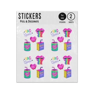 Picture of Yas Queen Self Love Send Memes Boys Jeans Sticker Sheets Twin Pack