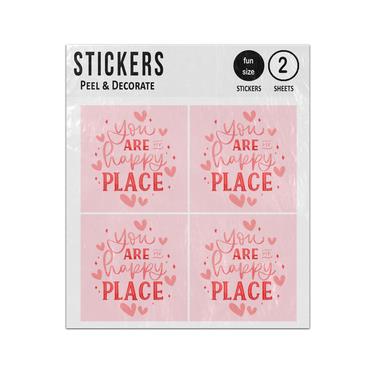 Picture of You Are My Happy Place Love Message Sticker Sheets Twin Pack