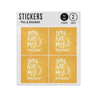 Picture of You Are My Sunshine Romantic Quote Sticker Sheets Twin Pack