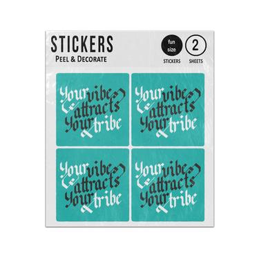 Picture of Your Vibe Attracts Your Tribe Message Sticker Sheets Twin Pack