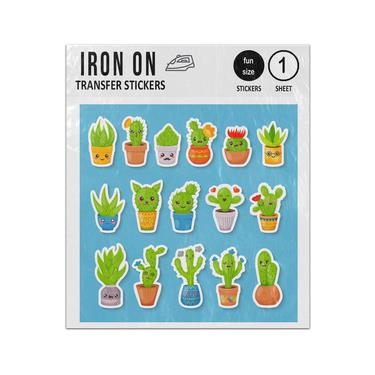Picture of Collection Of House Plants Cacti Cactus Iron On Sticker