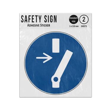 Picture of Disconnect Before Carryin Out Maintenance Or Repair Blue Circle Mandatory Action Iso 7010 M021 Adhesive Vinyl Signs Twin Pack