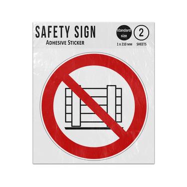 Picture of Do Not Obstruct Red Circle Diagonal Line Prohibition Iso 7010 P023 Adhesive Vinyl Signs Twin Pack