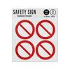 Picture of General Red Circle Diagonal Line Prohibition Iso 7010 P001 Adhesive Vinyl Signs Twin Pack