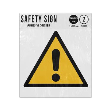 Picture of General Yellow Triangle Warning Hazard Iso 7010Iso 7010 W001 Adhesive Vinyl Signs Twin Pack