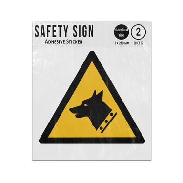 Picture of Guard Dog Yellow Triangle Warning Hazard Iso 7010 W013 Adhesive Vinyl Signs Twin Pack