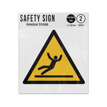 Picture of Slippery Surface Yellow Triangle Warning Hazard Iso 7010 W011 Adhesive Vinyl Signs Twin Pack