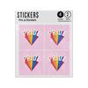 Picture of 3D Rainbow Pride Shooting Star Lettering Typography Sticker Sheets Twin Pack