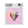 Picture of 3D Rainbow Pride Shooting Star Lettering Typography Sticker Sheets Twin Pack