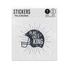 Picture of American Football Retro Helmet Illustration Play Like A King Sticker Sheets Twin Pack