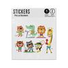 Picture of Animals Sport Cartoon Collection Set Sticker Sheets Twin Pack